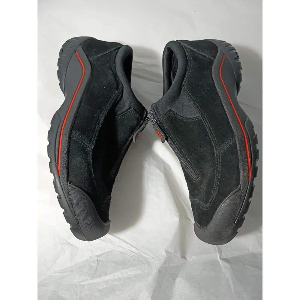 Lands' End Women’s Size 6.5B Suede Zipper Casual Outdoor Shoes Stretch Walking